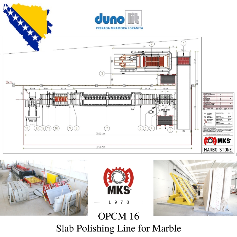 Polishing Line For Marble Slabs 