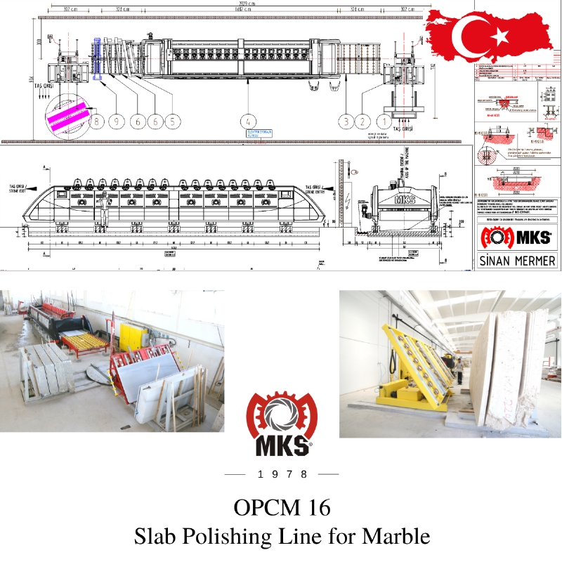 Polishing Line For Marble Slabs