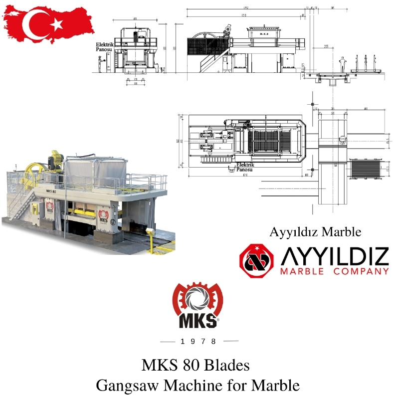 Gangsaw for Marble ''80 Blades''  