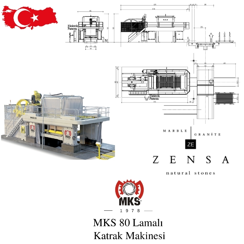 Gangsaw for Marble ''80 Blades''  