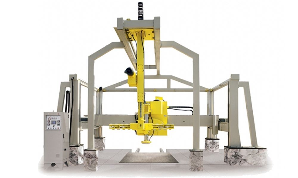 ST ROB - ортогональный станок с вакуумным автоматическим разгручиком для резки мраморных блоков